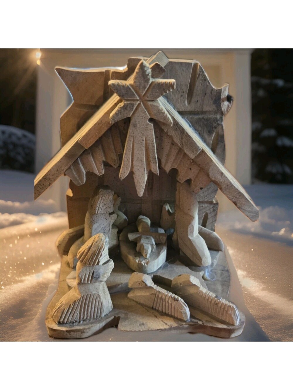 HAND CARVED NATIVITY SCENE ~ Christmas Olive Wood Set Incredible Details